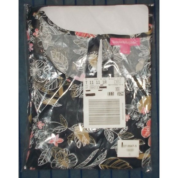 FIRM PRICE Woman Within 18 20 NEW Navy Floral Dress Final Price - Picture 4 of 4